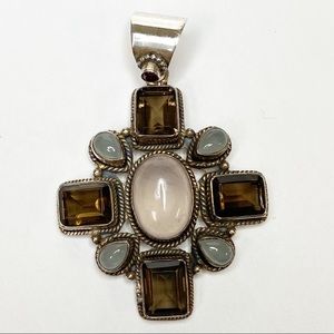 Sterling Silver Smokey Quartz Pendent